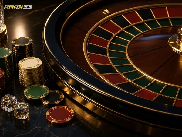 Tampilan permainan European Roulette di perangkat seluler
